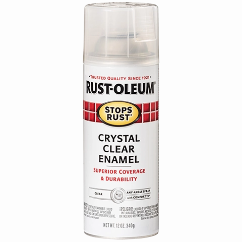 12 OZ Stops Rust Protective Enamel Spray Paint - Crystal Clear