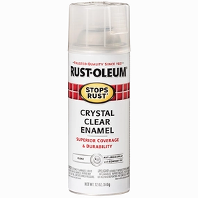 12 OZ Stops Rust Protective Enamel Spray Paint - Crystal Clear