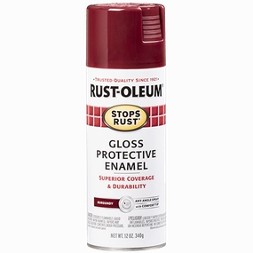 12 OZ Stops Rust Protective Enamel Spray Paint - Gloss Burgundy