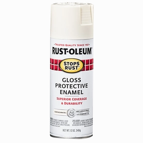 12 OZ Stops Rust Protective Enamel Spray Paint - Gloss Canvas White