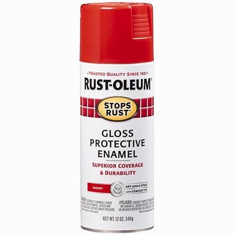12 OZ Stops Rust Protective Enamel Spray Paint - Gloss Cherry