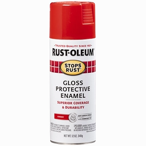 12 OZ Stops Rust Protective Enamel Spray Paint - Gloss Cherry