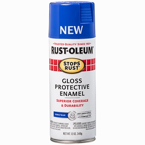 12 OZ Stops Rust Protective Enamel Spray Paint - Gloss Cobalt