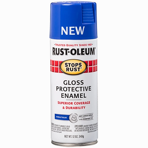 12 OZ Stops Rust Protective Enamel Spray Paint - Gloss Cobalt