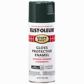 12 OZ Stops Rust Protective Enamel Spray Paint - Gloss Dark Hunter Green