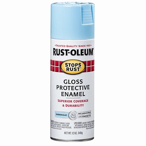 12 OZ Stops Rust Protective Enamel Spray Paint - Gloss Harbor Blue