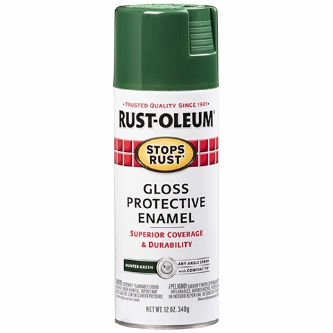 12 OZ Stops Rust Protective Enamel Spray Paint - Gloss Hunter Green