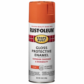 12 OZ Stops Rust Protective Enamel Spray Paint - Gloss Orange