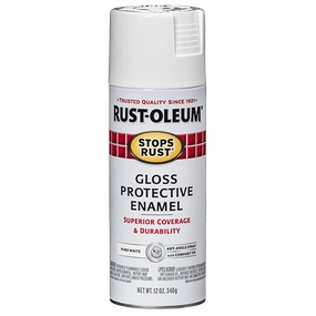 12 OZ Stops Rust Protective Enamel Spray Paint - Gloss Pure White