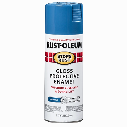 12 OZ Stops Rust Protective Enamel Spray Paint - Gloss Royal Brown