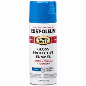 12 OZ Stops Rust Protective Enamel Spray Paint - Gloss Sail Blue