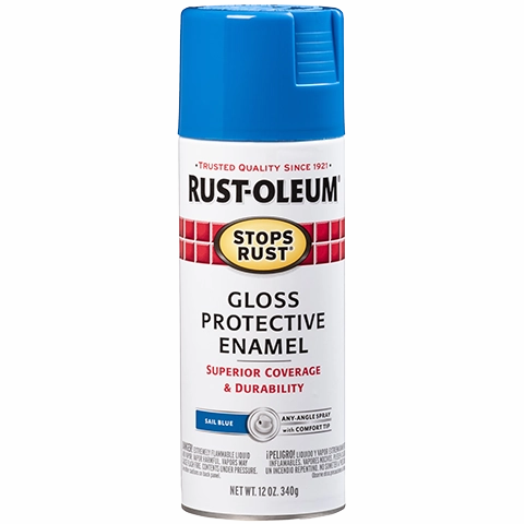 12 OZ Stops Rust Protective Enamel Spray Paint - Gloss Sail Blue