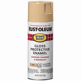 12 OZ Stops Rust Protective Enamel Spray Paint - Gloss Sand