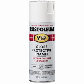 12 OZ Stops Rust Protective Enamel Spray Paint - Gloss White