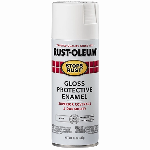 12 OZ Stops Rust Protective Enamel Spray Paint - Gloss White