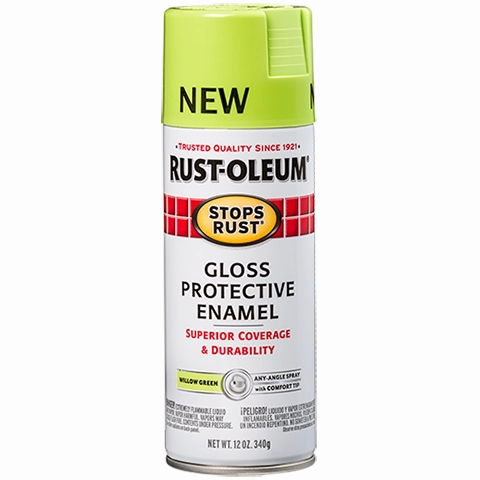 12 OZ Stops Rust Protective Enamel Spray Paint - Gloss Willow Green