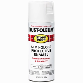12 OZ Stops Rust Protective Enamel Spray Paint - Semi-Gloss White