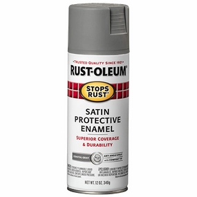 12 OZ Stops Rust Protective Enamel Spray Paint -Satin Coastal Gray