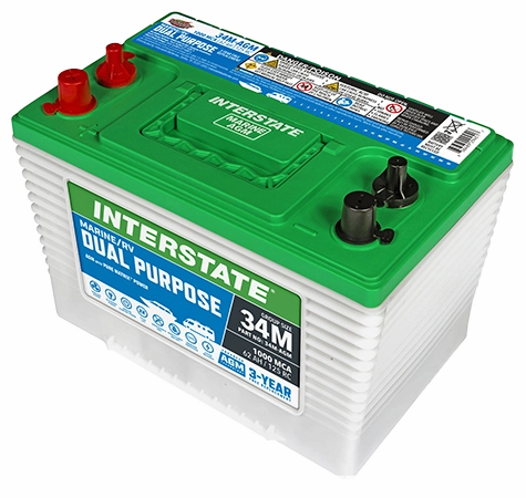 12v 62ah Marine/rv Dual Purpose Agm Battery