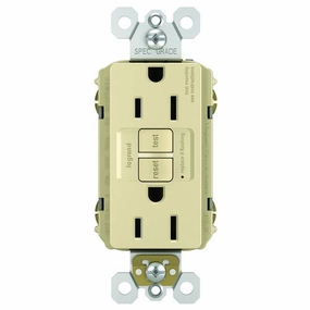 15A Self-Test GFCI Receptacle. Ivory