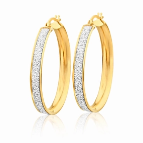 9ct Yellow Gold Alluring Hoop Earrings
