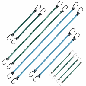 Assorted Bungee Cords - 12 Pack
