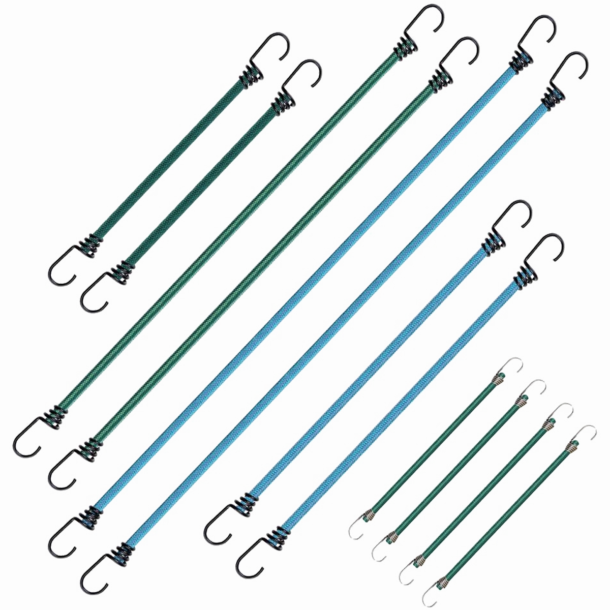 Assorted Bungee Cords - 12 Pack