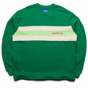 Awake NY L/S Stripe Tee - Green