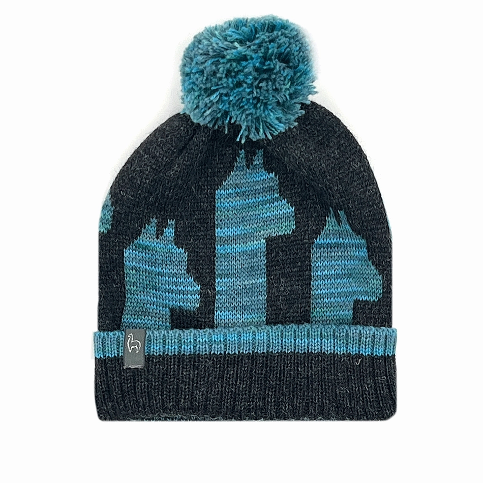 Baby Alpaca Kid's Hat - Blue Alpaca, Peru