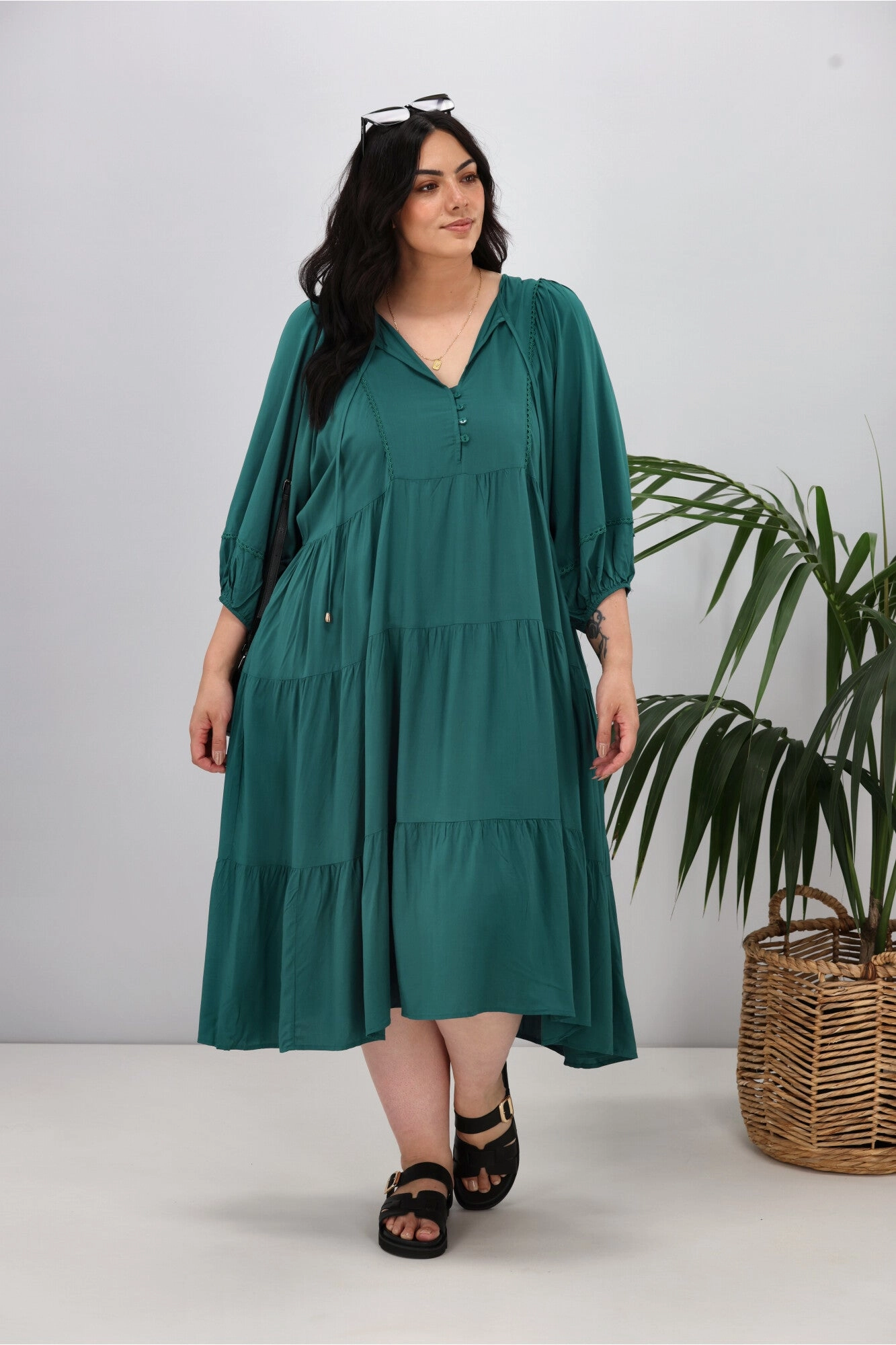 Boho Australia Harley Dress Emerald Green