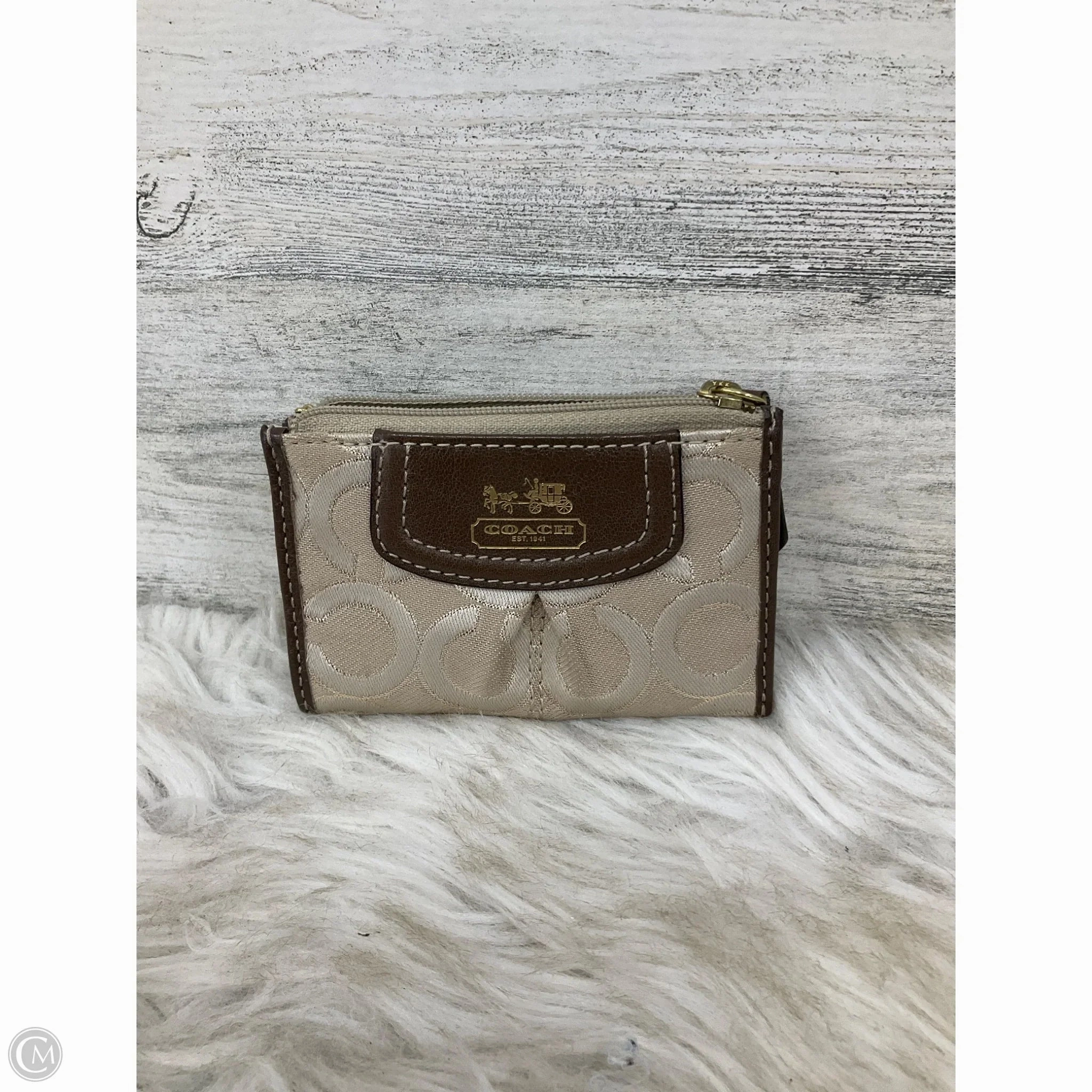 Coin Purse Designer By Coach, Size: Small