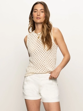 Crochet Shell Sweater Eco Natural
