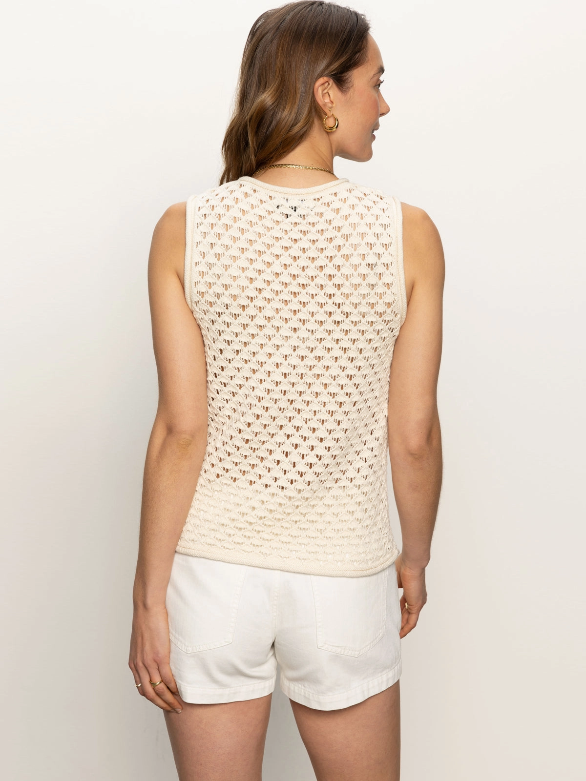 Crochet Shell Sweater Eco Natural