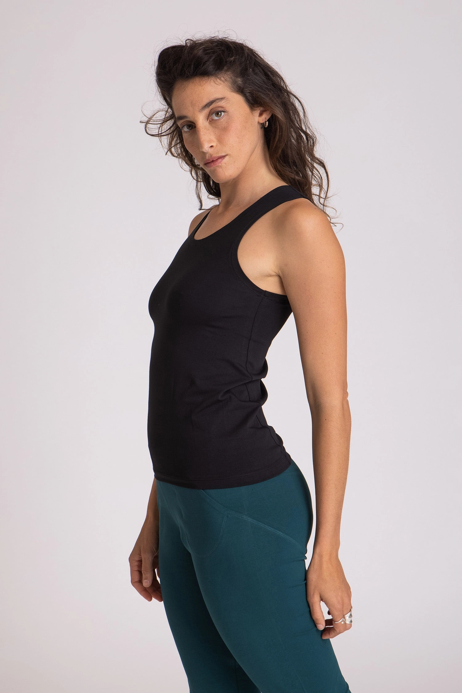 Half Moon Open Back Tank Top