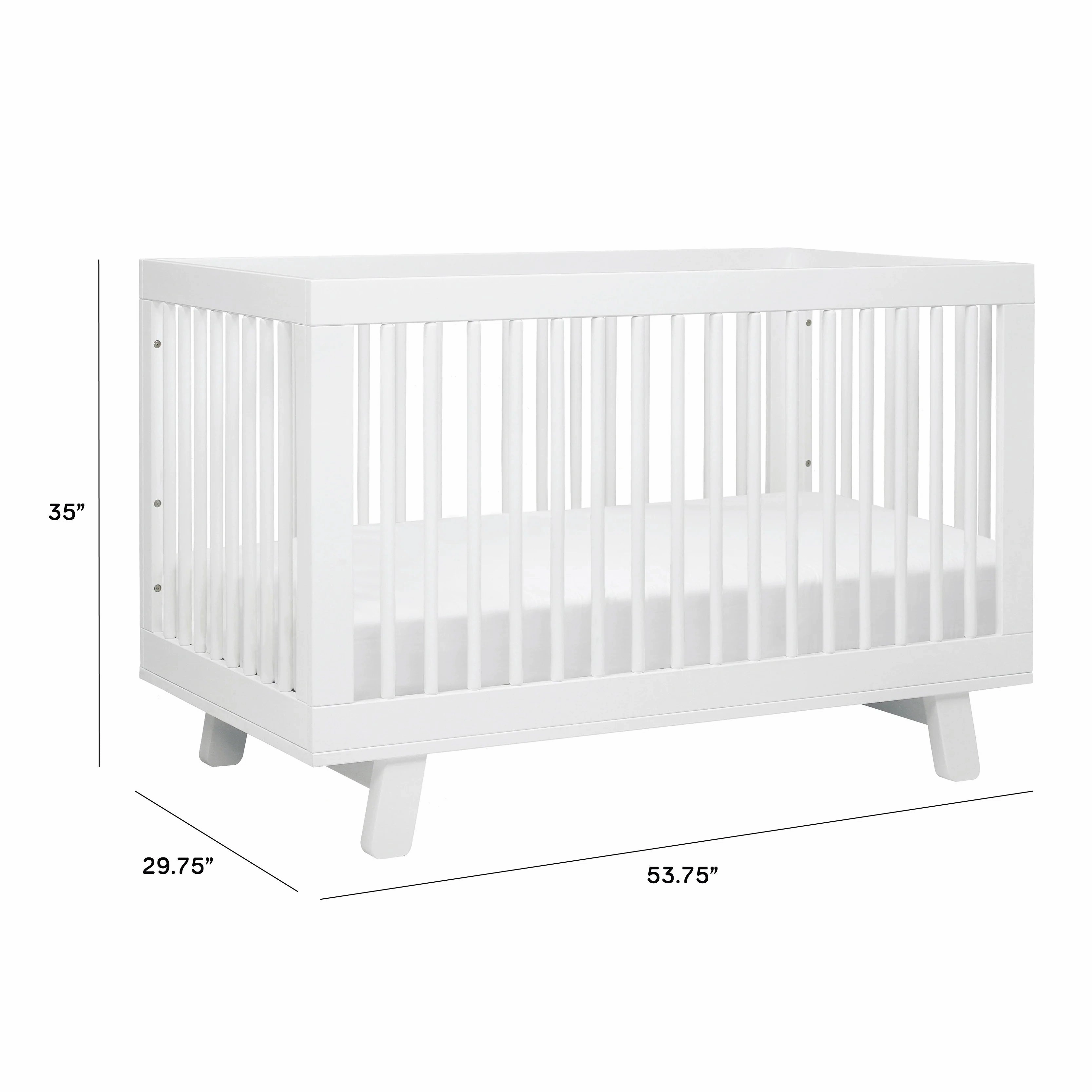 Hudson 3-in-1 Convertible Crib with Toddler Bed Conversion Kit