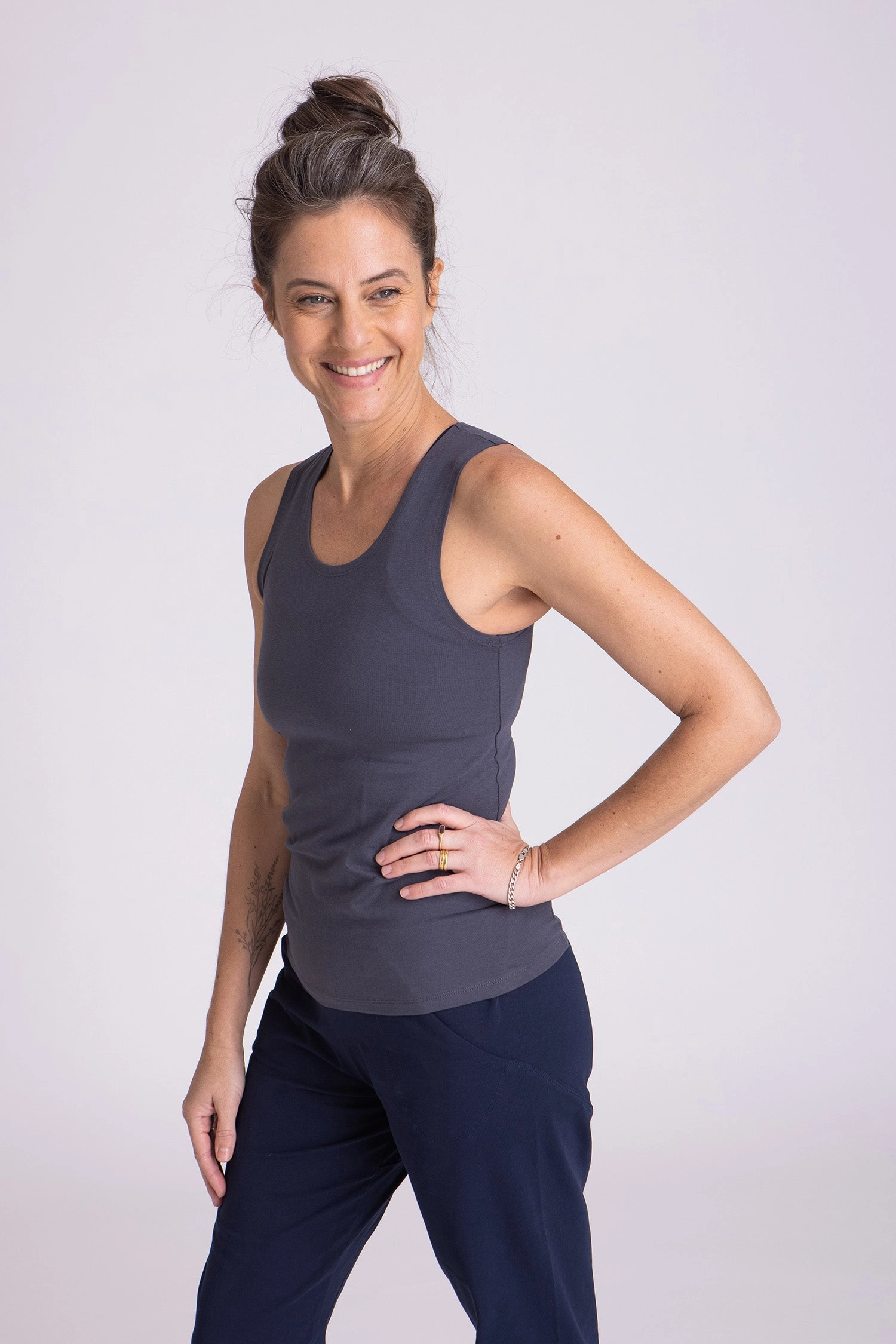 I'mPerfect Half Moon Open Back Tank Top 25%off