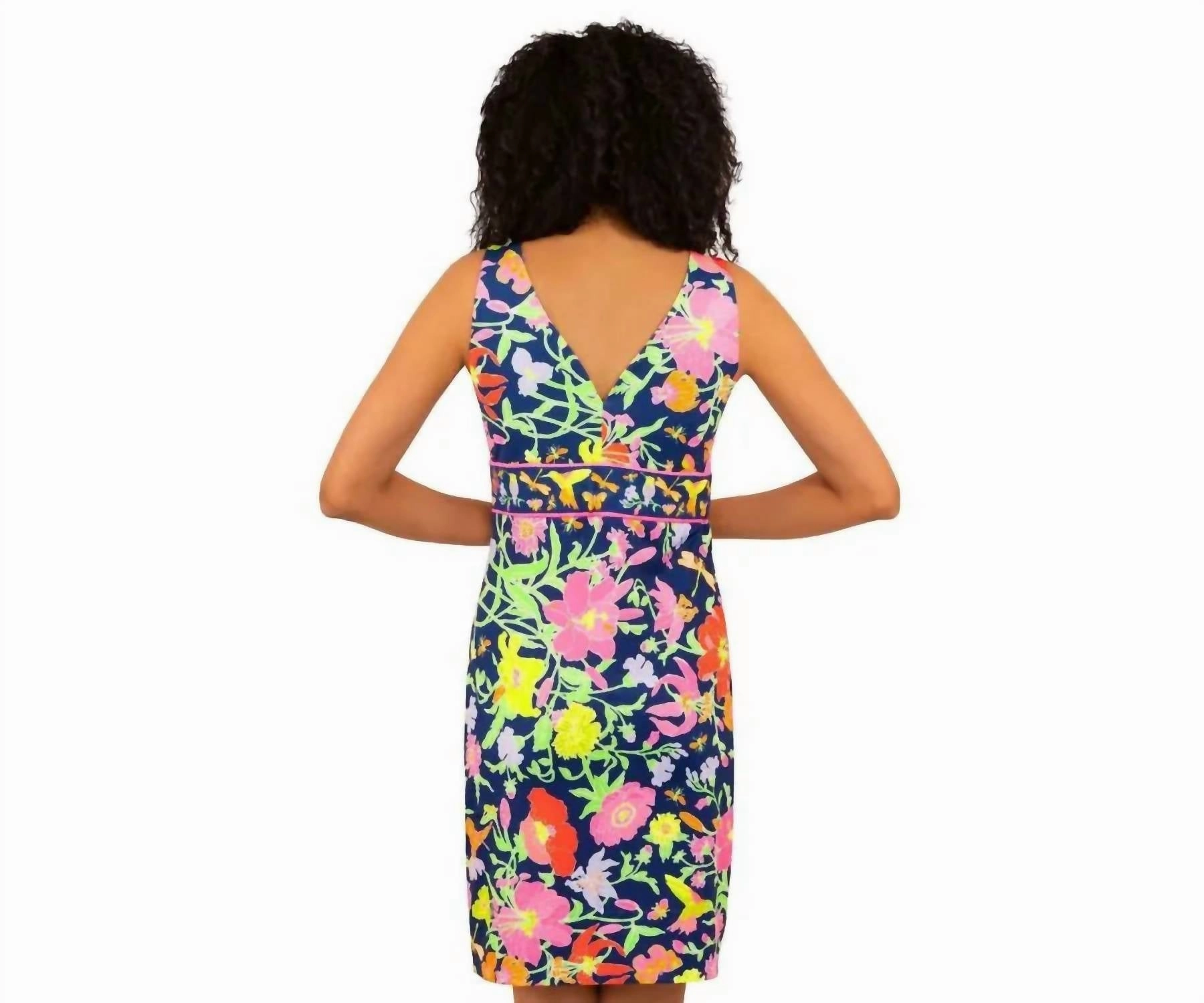 Jersey Harlot Midi Dress In Navy/bright