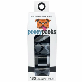 Metro Paws Poopy Pack 8 Rolls Black Dog Waste Management