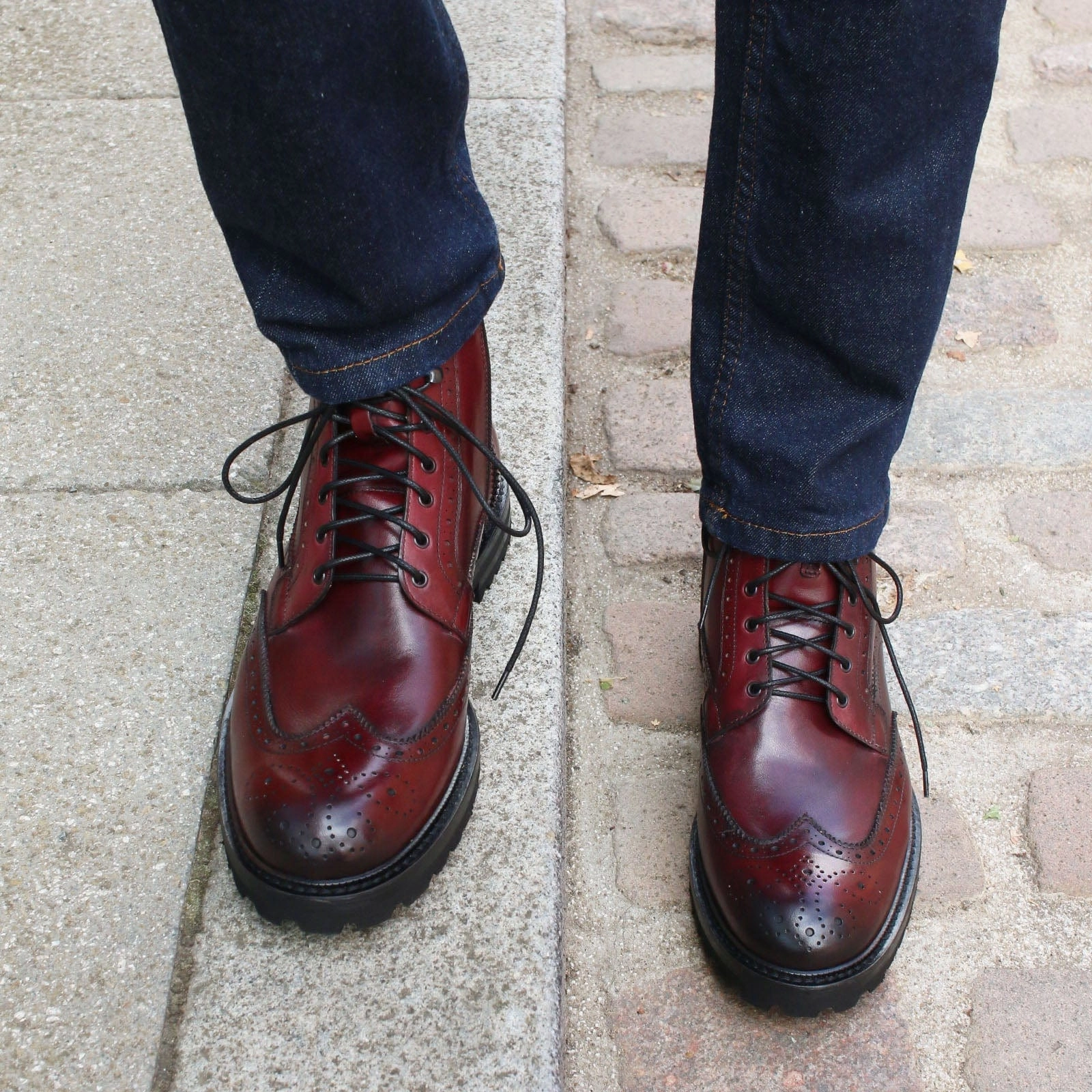 Montana Wingtip Brogue Boot Oxblood