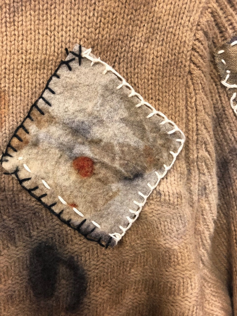 Patchwork Eco-dyed Sweater