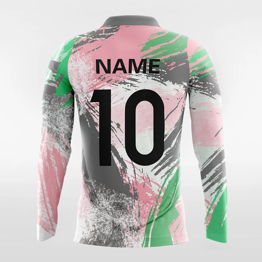 Pop Camouflage 5 - Customized Men's Sublimated Long Sleeve Soccer Jersey