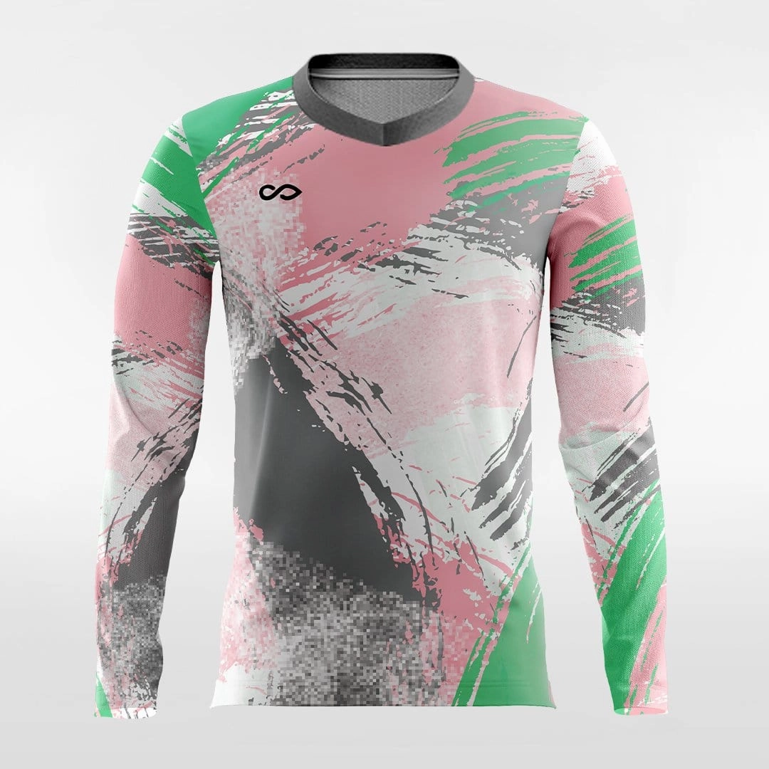 Pop Camouflage 5 - Customized Men's Sublimated Long Sleeve Soccer Jersey