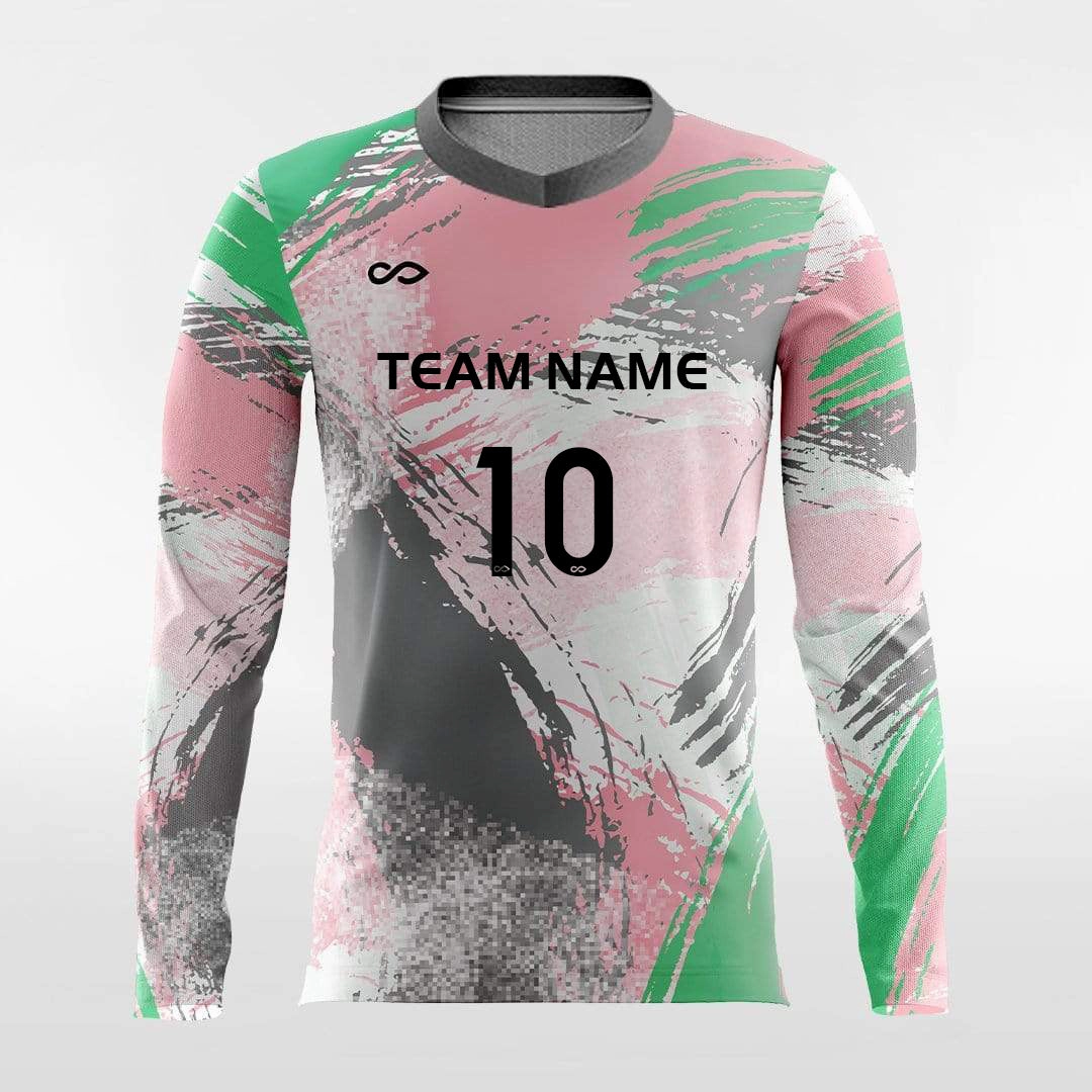 Pop Camouflage 5 - Customized Men's Sublimated Long Sleeve Soccer Jersey