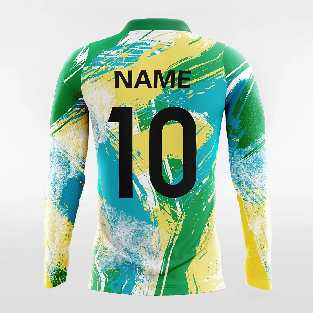 Pop Camouflage 5 - Customized Men's Sublimated Long Sleeve Soccer Jersey