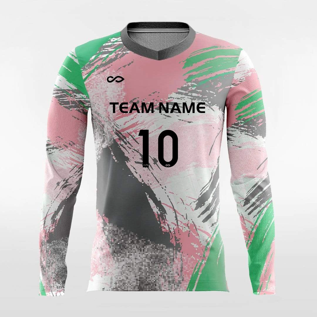 Pop Camouflage 5 - Customized Men's Sublimated Long Sleeve Soccer Jersey