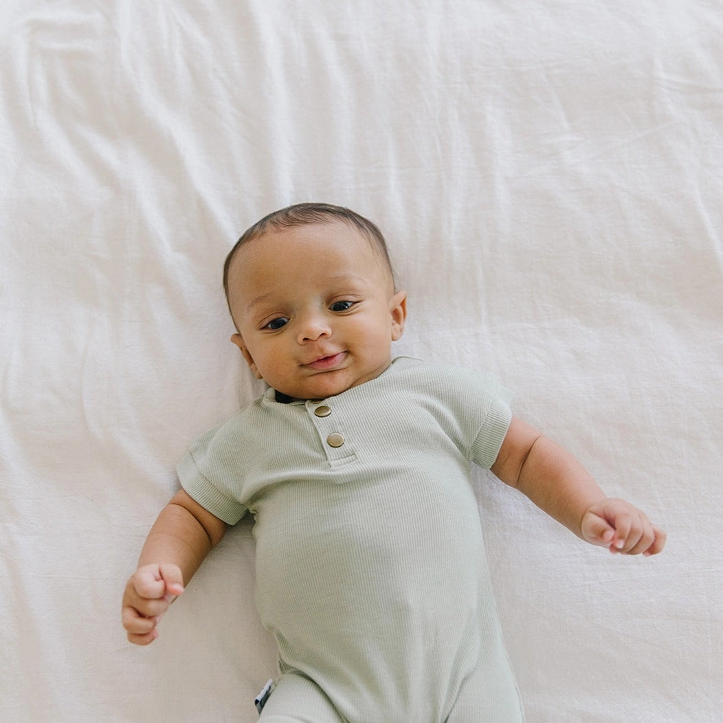 Ribbed Romper - Sage