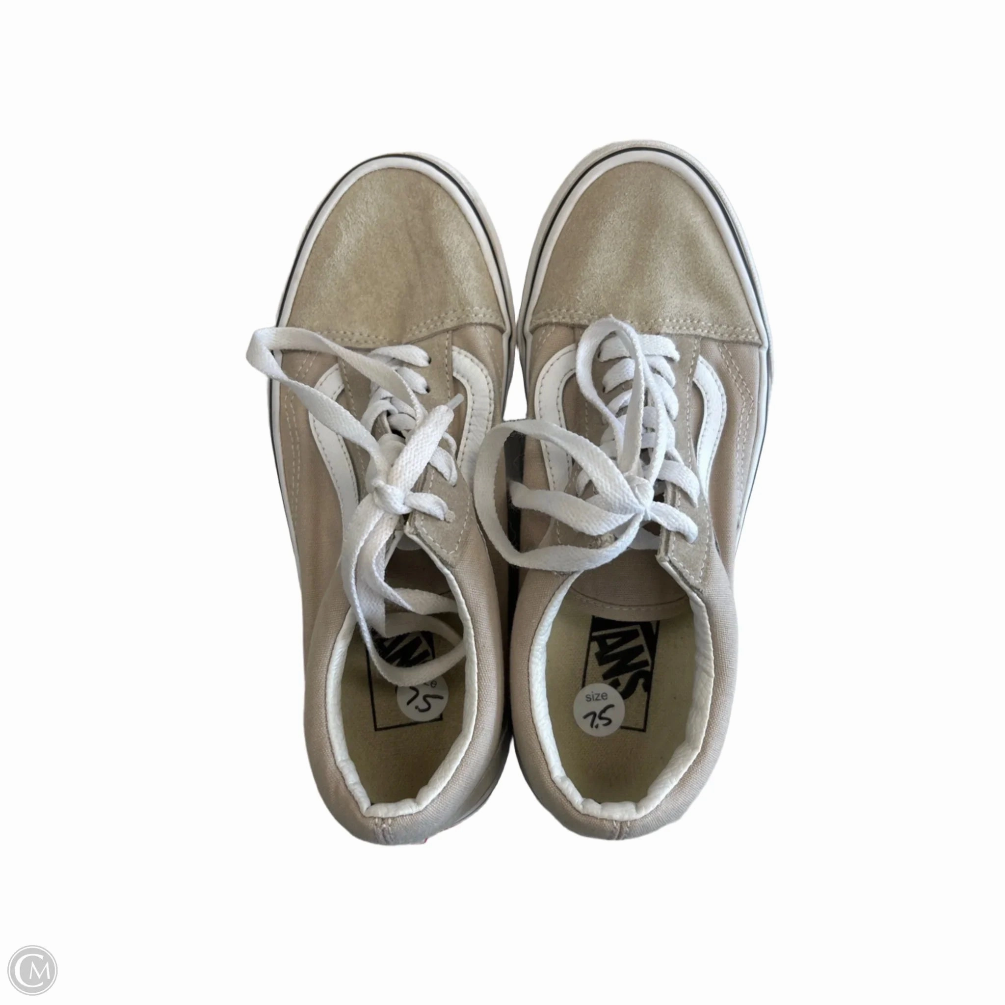 Shoes Sneakers By Vans In Tan, Size: 7.5