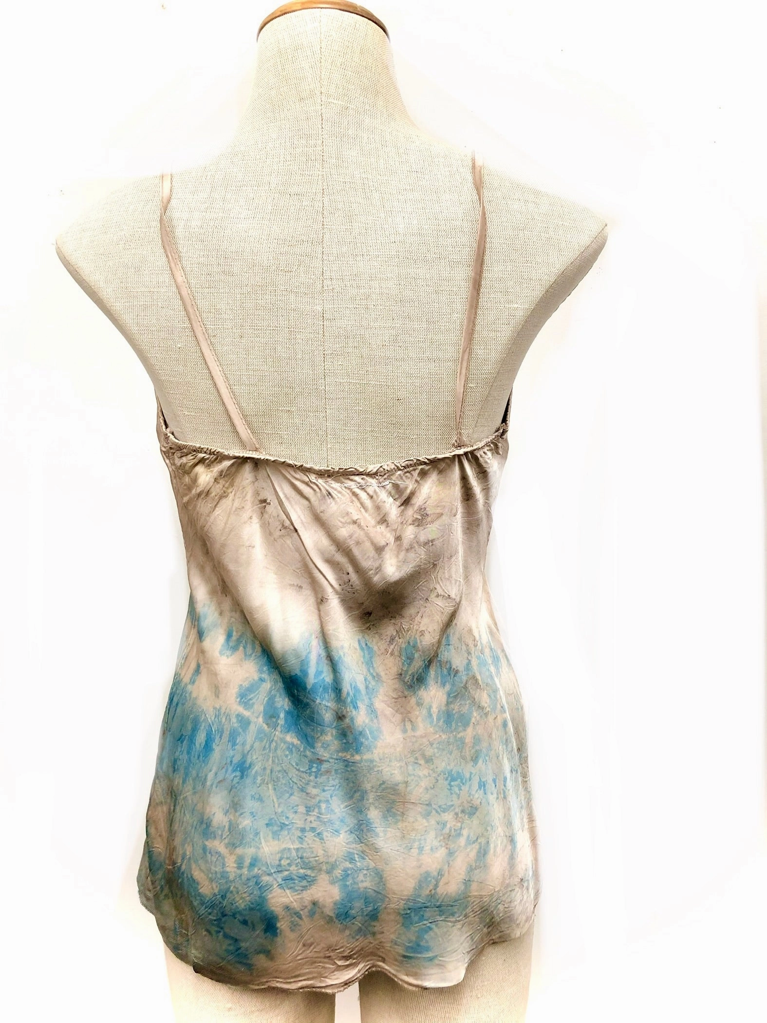 Silk and viscose bias tank top