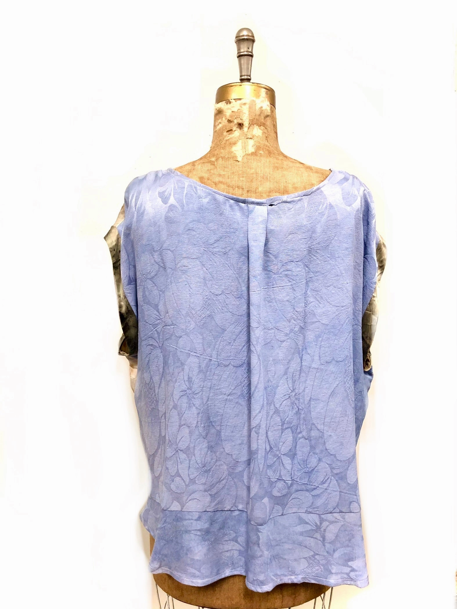 Silk front  eco dyed T-shirt