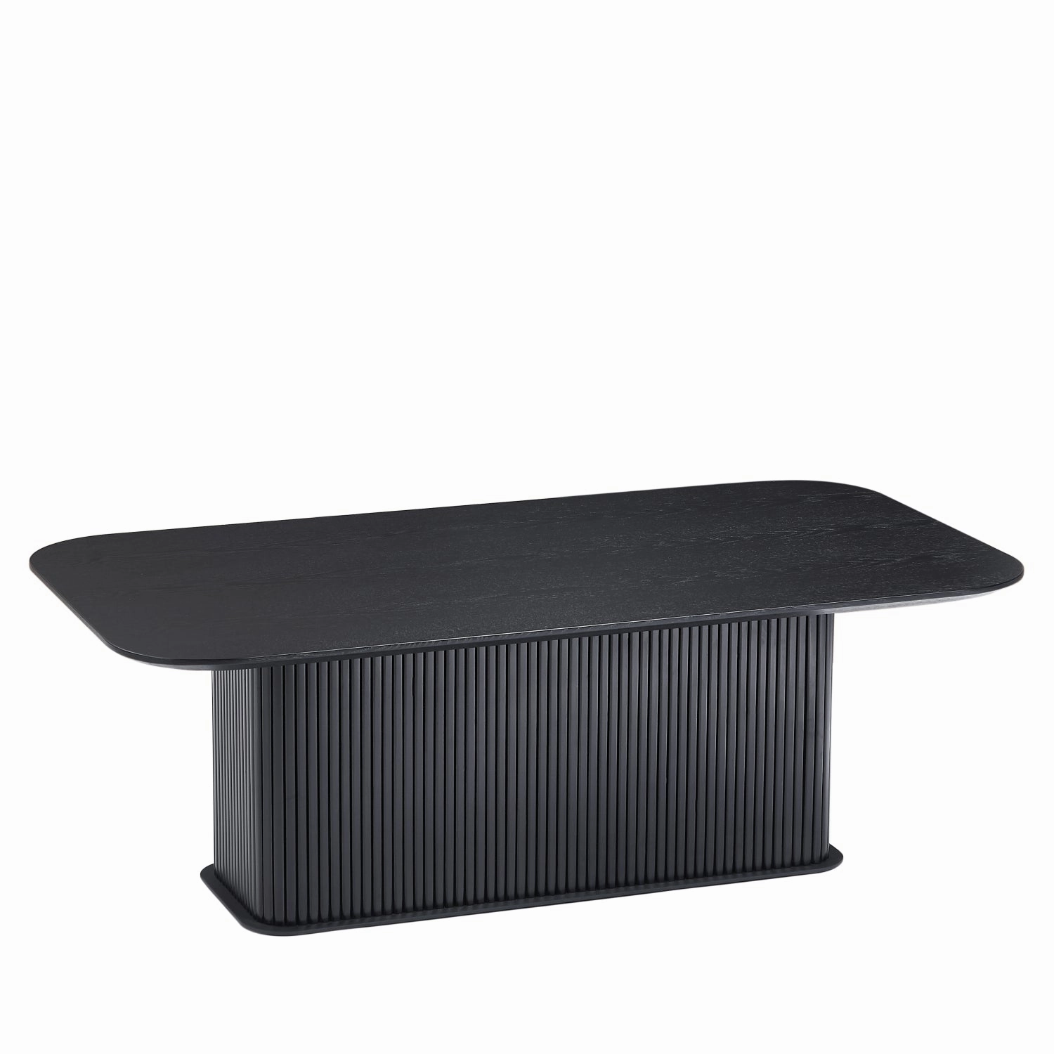 Streamdale Coffee Table Black Oak Wood Surface and Black Metel Feet